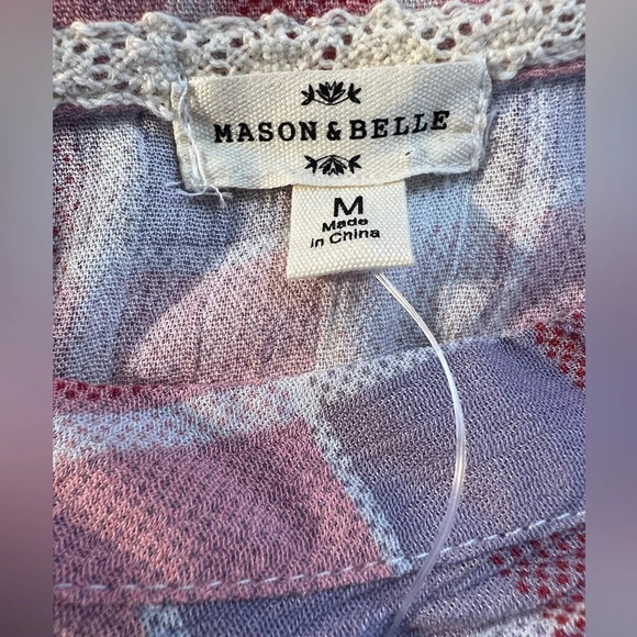 Mason & Bella women’s top.  Size Medium New with tag. Pink and gray - Picture 4 of 6